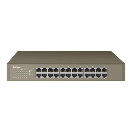 Switch Steren Gigabit Ethernet SWI-124, 24 Puertos 10/100/1000Mbps, 16 Gbit/s - No Administrable