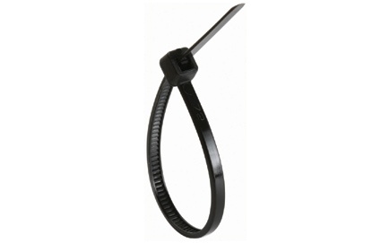 Steren Cincho de Nylon TY25NE, 19cm x 4.8mm, Negro, 100 Piezas 
