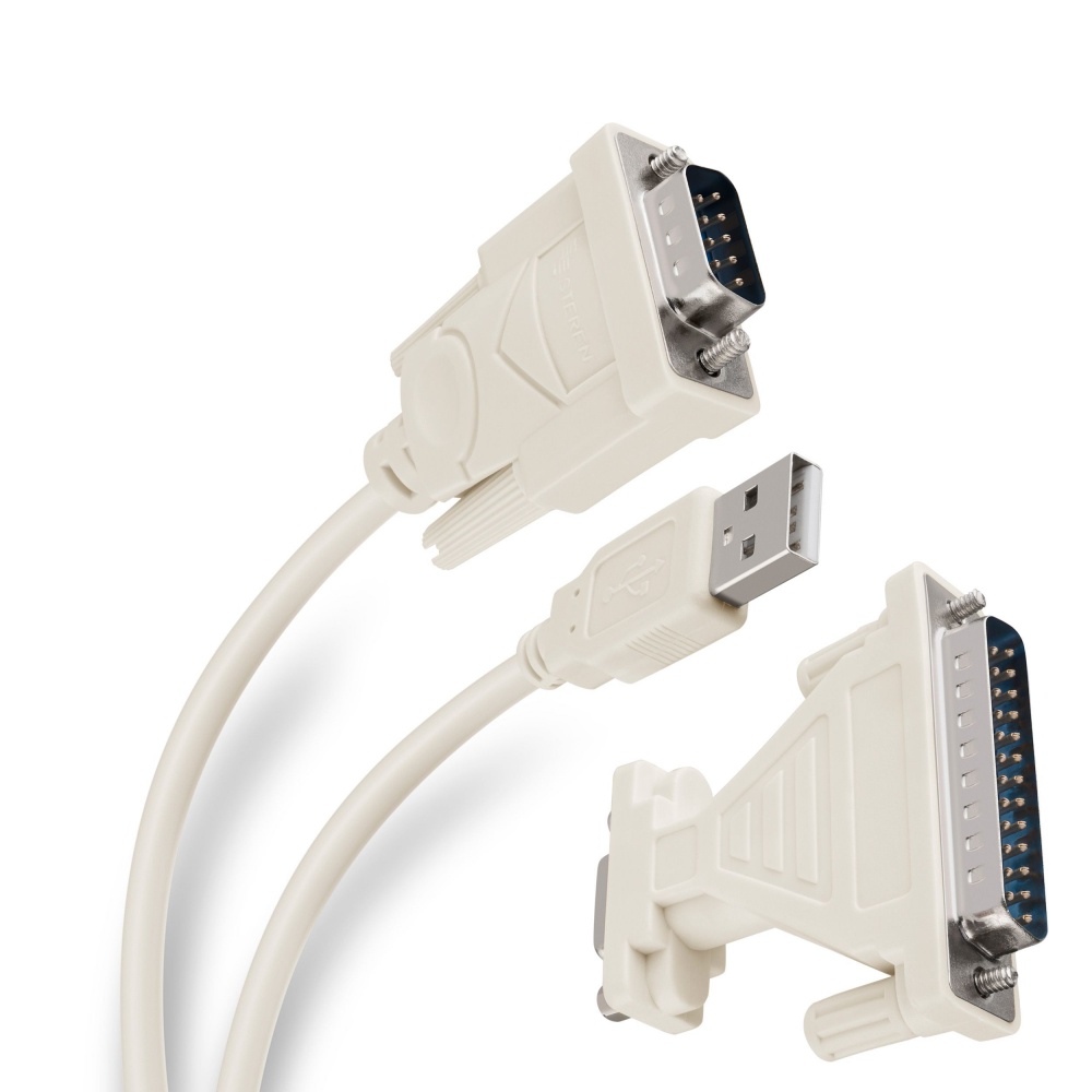 Steren Cable DB-9 Macho - USB-A Macho, 1.8 Metros 