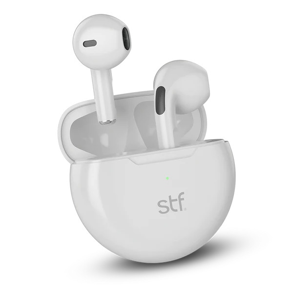 STF Audífonos Intrauriculares con Micrófono Forte, Inalámbrico, Bluetooth, Gris