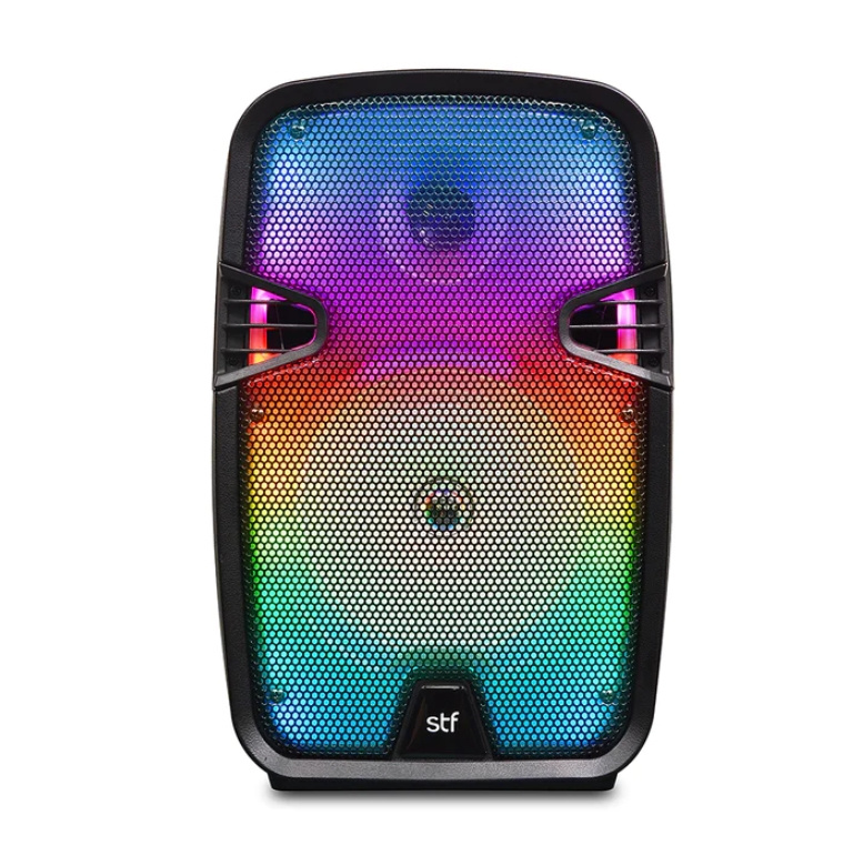 STF Bafle Boom Thunderlight 8", Bluetooth, Inalámbrico, 35W RMS, Negro