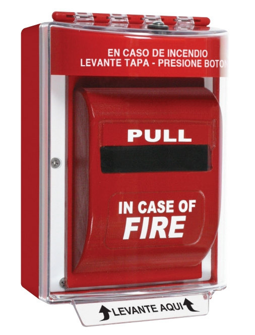 STI Estación Manual Contra Incendio STI-13510FR-ES, Alámbrico, Rojo