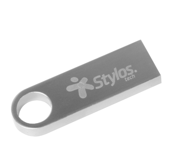 Memoria USB Stylos ST100, 64GB, USB 2.0, Plata
