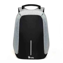 Stylos Mochila de Poliéster STABAP1S, Gris/Negro