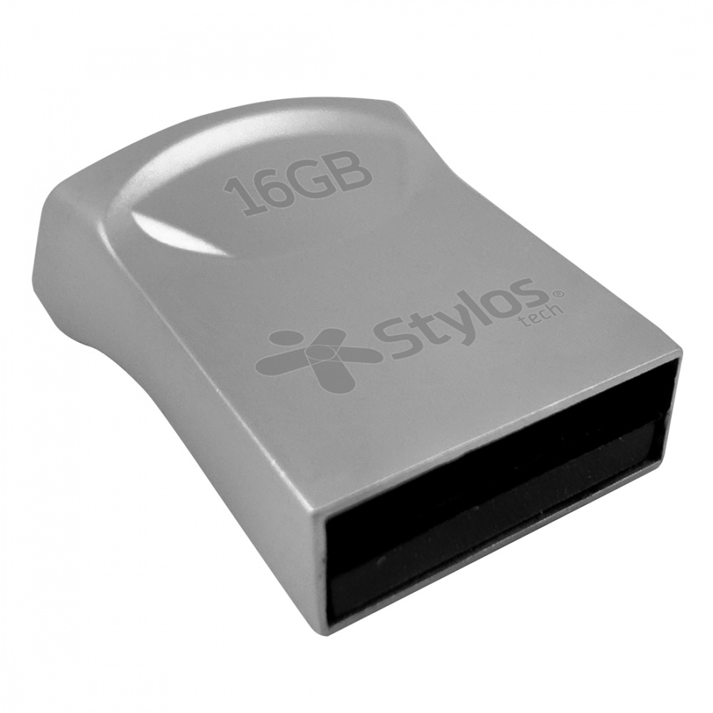 Memoria USB Stylos STMUS42S, 16GB, USB-A 2.0, Plata