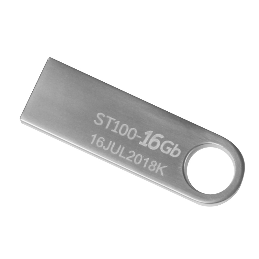 Memoria USB Stylos ST100, 16GB, USB 2.0, Plata