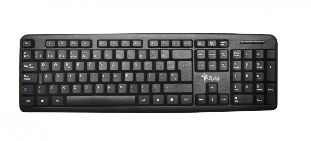 Teclado Stylos STPTEC5B, Alámbrico, USB, Negro (Español)