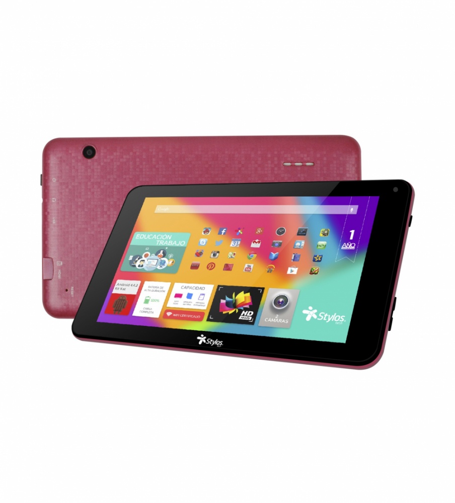 Tablet Stylos Taris 7'', 8GB, 800 x 480 Pixeles, Android 4.4, Bluetooth, Negro/Rojo
