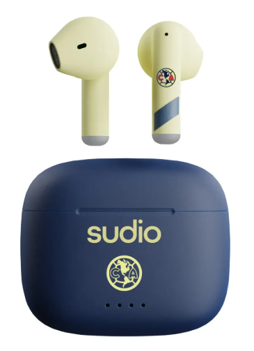 Sudio Audífonos Intrauriculares con Micrófono A1 Club América, Inalámbrico, Bluetooth, USB-C, Amarillo