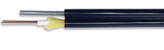 Superior Essex Cable Fibra Óptica de 12 Hilos, Monomodo, Negro