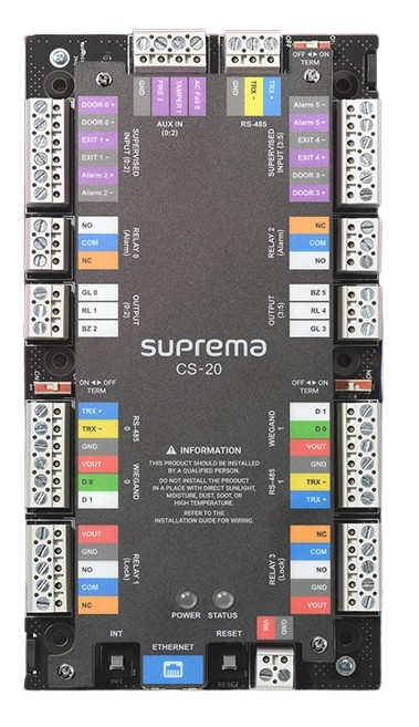 Suprema Panel de Control de Acceso CoreStation CS20, para 2 Puertas, hasta 500.000 Usuarios