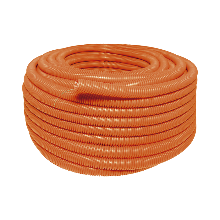 Surtek Bobina de Manguera Flexible para Cable 1/2", 100 Metros, Naranja
