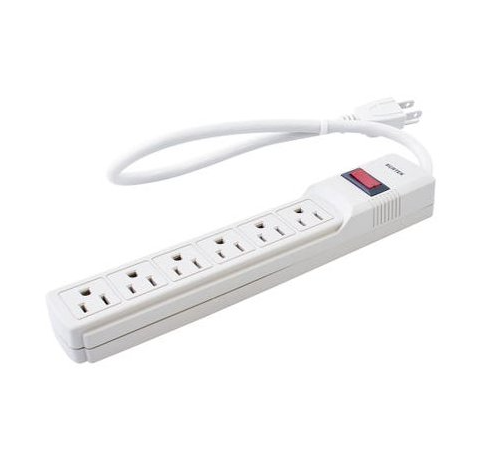 Surtek Multicontacto 136220, 6 Salidas, 127V, 15A, 75cm