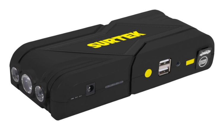 Surtek Arrancador De Batería Portátil AB11, 2 Polos, 11000mAh, 110V