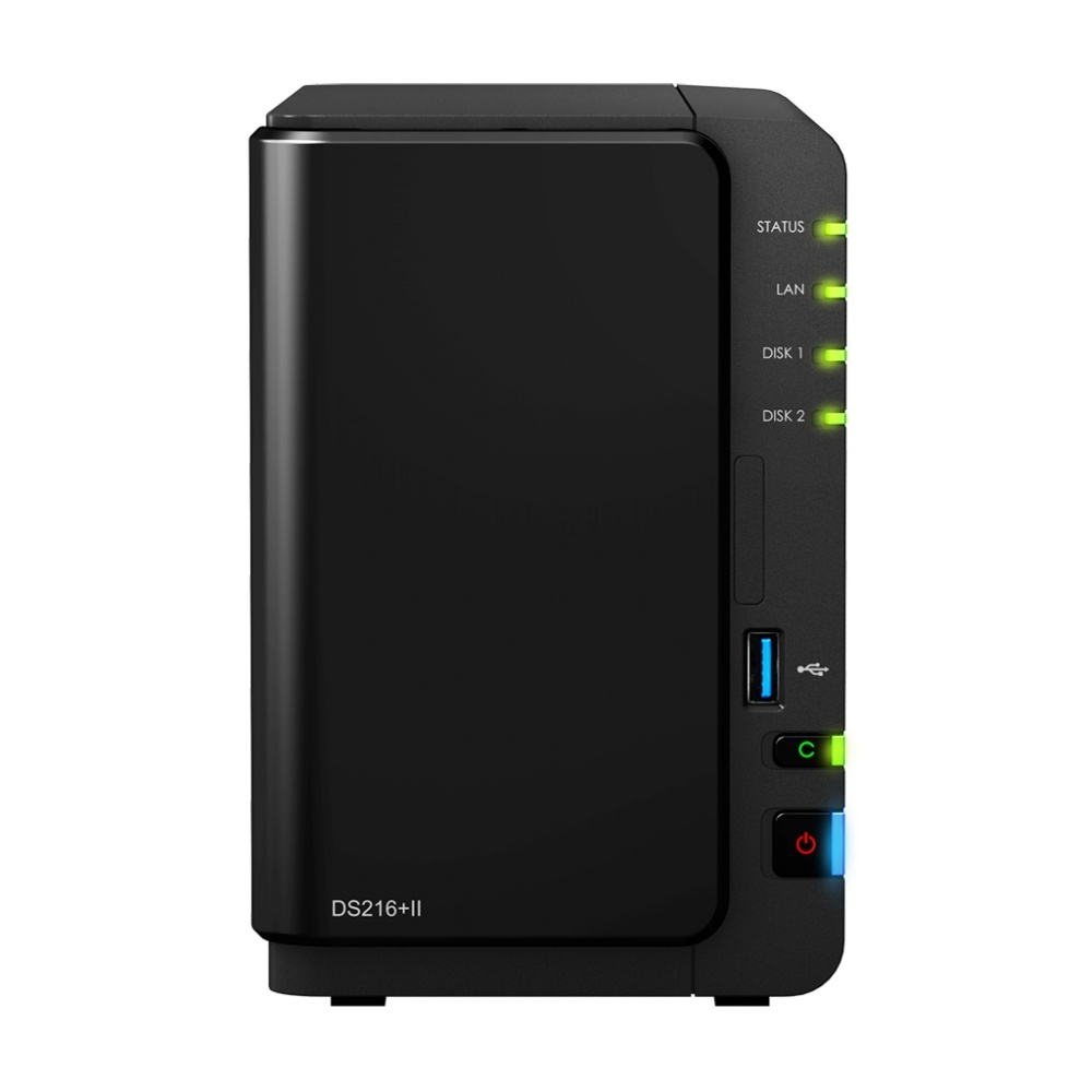 Synology Servidor NAS DiskStation DS216+II de 2 Bahías, 1x USB 3.0 - no incluye Discos