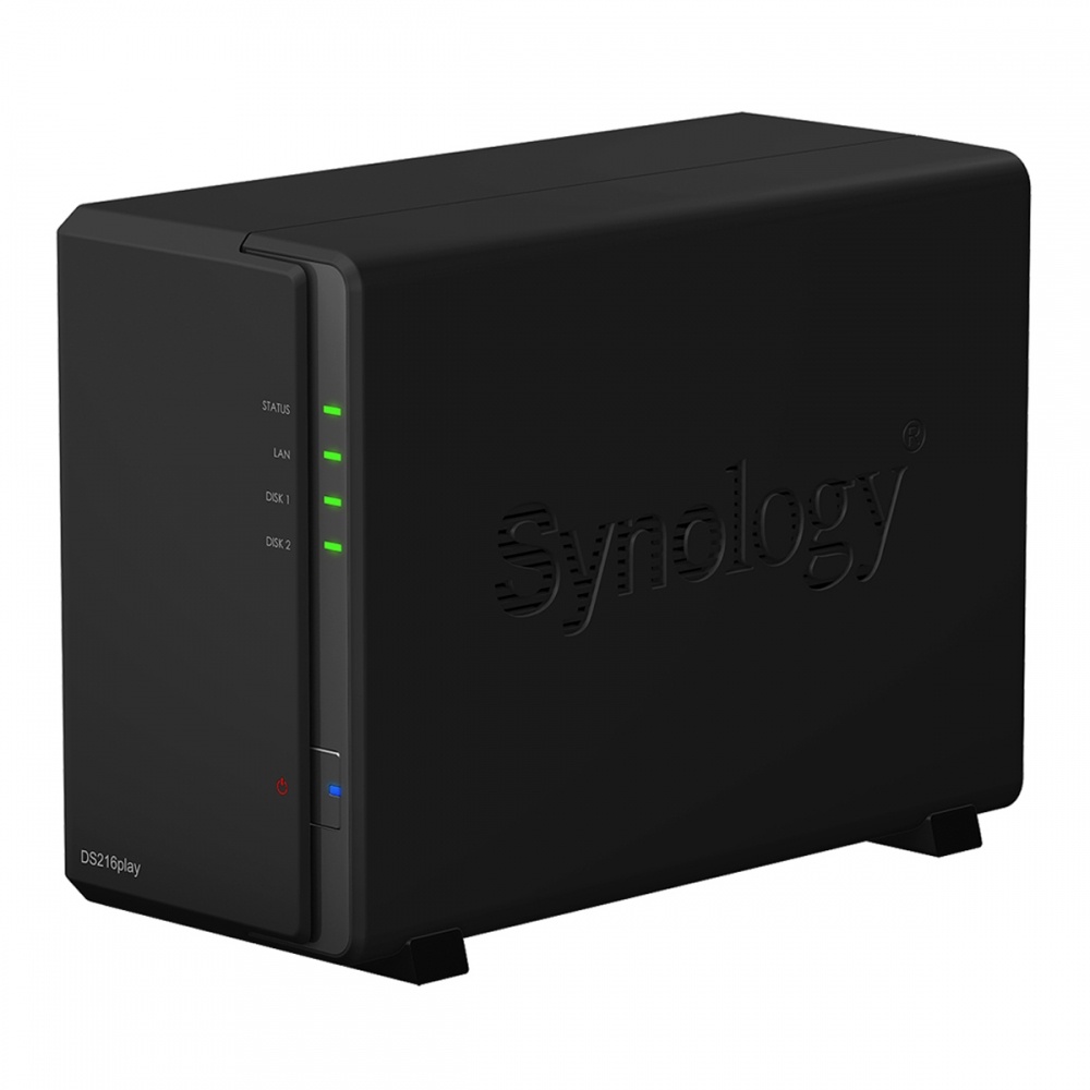 Synology Servidor NAS DiskStation DS216play de 2 Bahías, 1x USB 2.0, 1x USB 3.0 - no incluye Discos