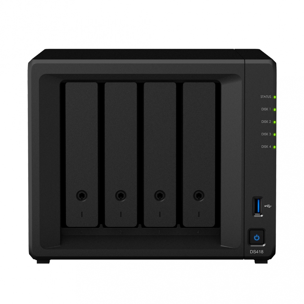 Synology Servidor NAS DS418 de 4 Bahías, Realtek RTD1296 1.40GHz, 2GB DDR4, 2x USB 3.0 ― no incluye Discos