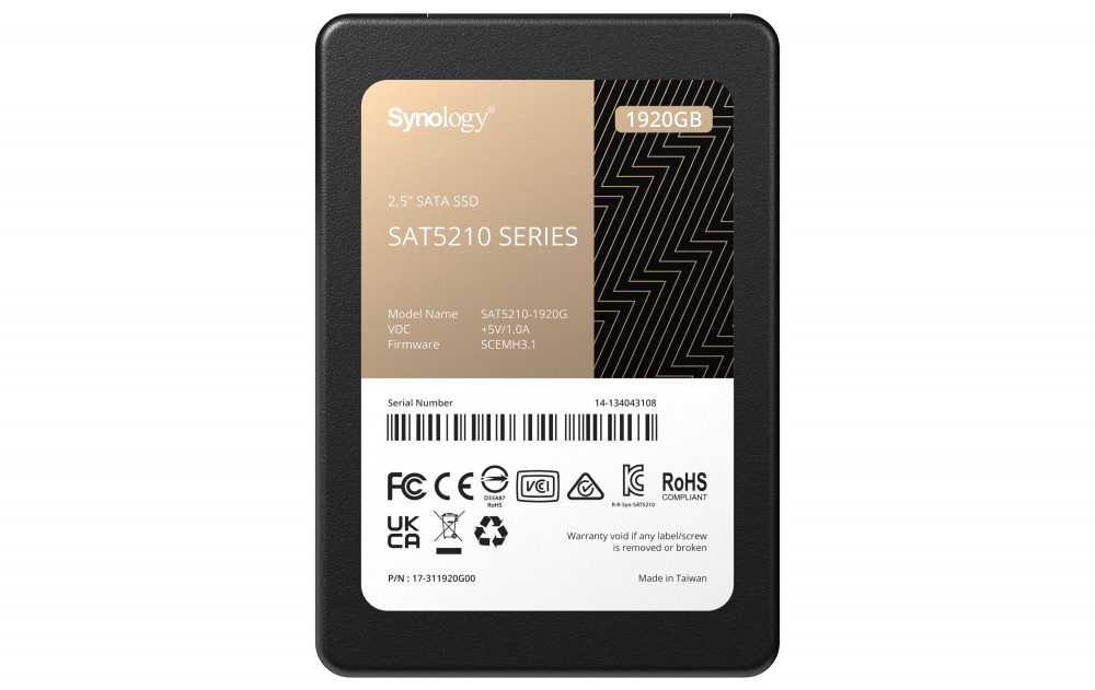 SSD Synology SAT5210, 1.92TB, SATA lll, 2.5", 7mm