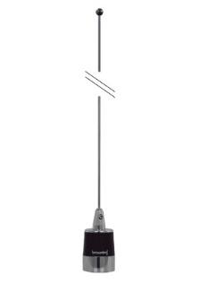Syscom Kit Antena Móvil para Radio BR160, VHF, 144-174 MHz, 3dB - Incluye Conector RFU505 y Montaje NMO58UNC
