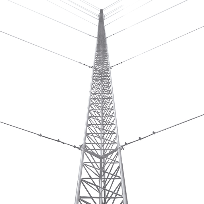 Syscom Kit de Torre Arriostrada KTZ-35G-033, 33 Metros, hasta 350kg, 1 Pieza, Incluye Copete de Torre, Brida, Base, Anclas y Accesorios