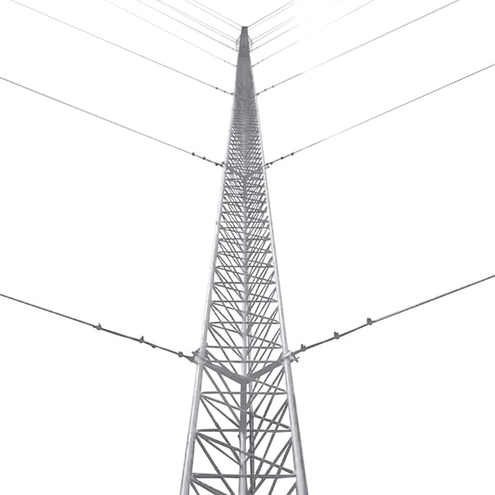 Syscom Kit de Torre Arriostrada KTZ-45E-015, 15 Metros, hasta 500kg, 8 Piezas, Incluye Copete de Torre, Brida, Base, Anclas y Accesorios