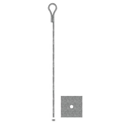 Syscom Ancla para Retenida para Muro, 5/8", Plata - Requiere Placa Igualadora