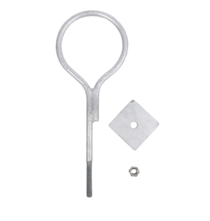 Syscom Ancla con Aro para Pared, 1/2", Gris