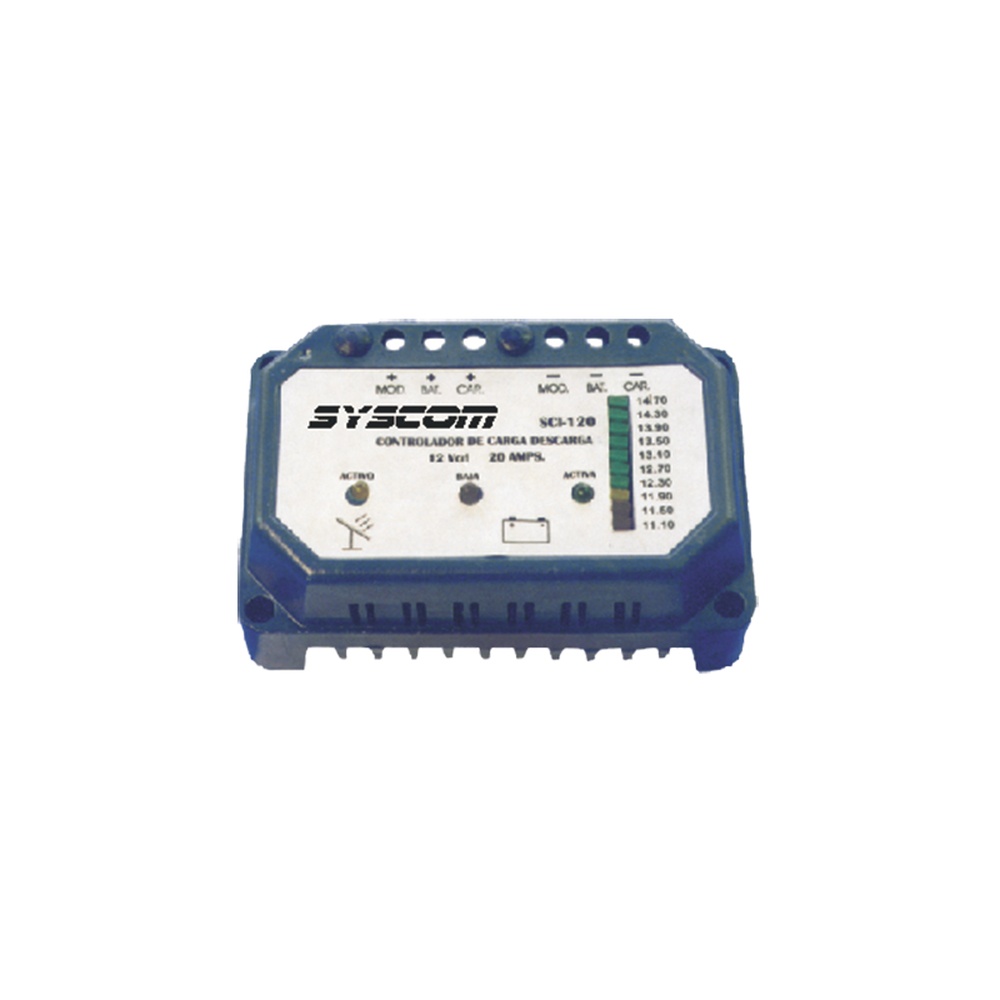 Syscom Controlador de Carga Solar SCI-220, 24V, 20A
