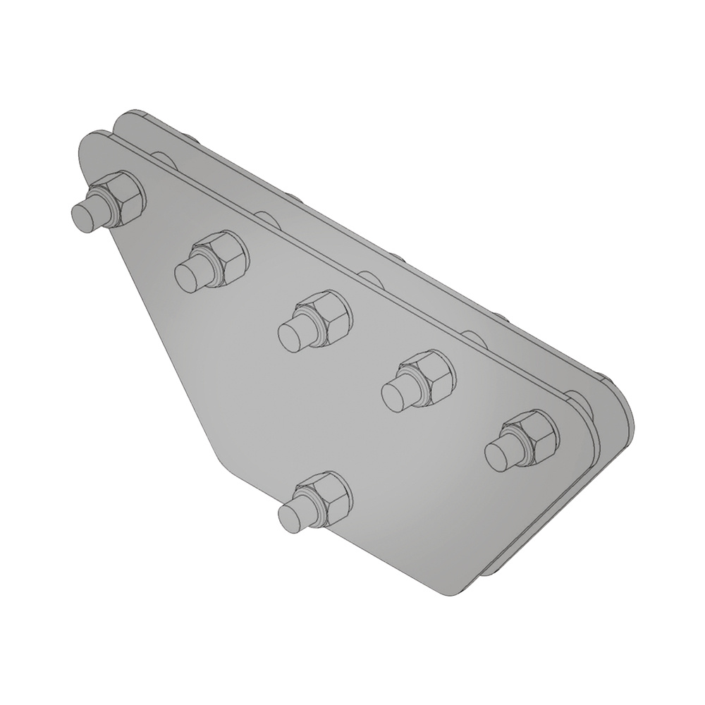 Syscom Placas Igualadoras con Tornillería y Separadores SP-202050-G, Galvanizado 20x 20x 50cm, para 5 Retenidas