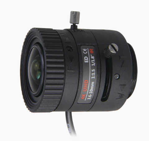 Syscom Lente Varifocal SYS-03610-DIRS, 3.6 - 10 mm, 4K, Ángulo 86°, Negro