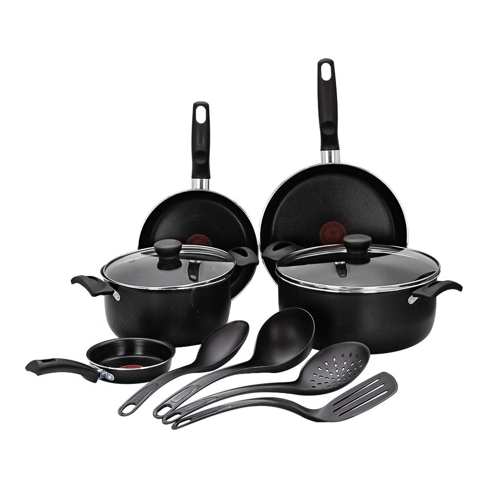 T-Fal Batería de Cocina Expert Chef, Aluminio, Antiadherente, 11 Piezas