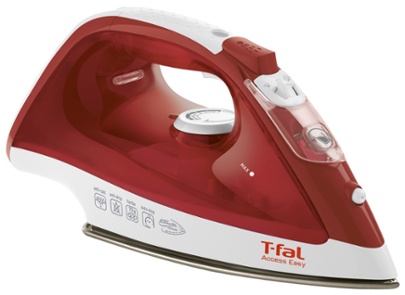 T-Fal Plancha de Vapor FV1535X0, 1400W, Rojo