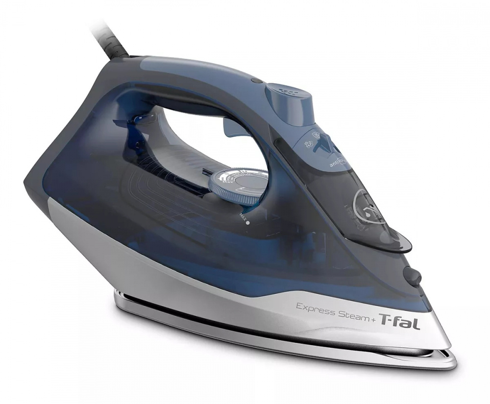 T-Fal Plancha de Vapor en Seco FV2853X0, 1600W, Azul Marino