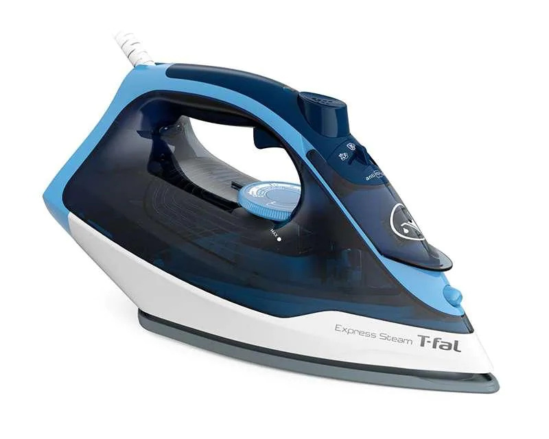 T-Fal Plancha Vapor-Seco Express Steam FV2860, 1600W, 270ml, Azul/Blanco