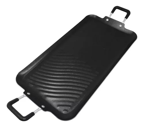 T-Fal Comal Texas Grill Doble Parrilla, 28cm, Antiadherente, Negro