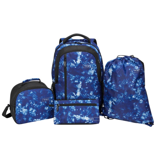 Targus Juego de Mochilas Galaxia, 25L, 4 Piezas, Negro/Azul