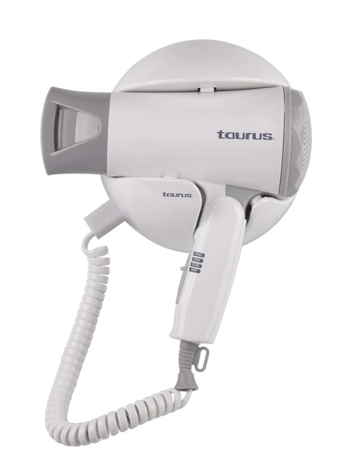 Taurus Secadora CHLOE, 2 Velocidades, 1400W, Blanco/Gris