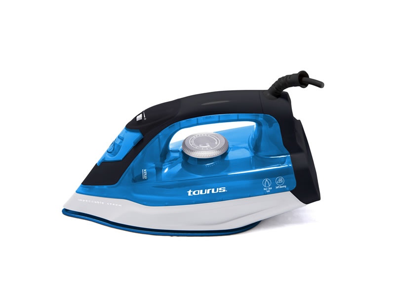 Taurus Plancha Vapor en Seco, Suela de Titanio, 1200W, 0.2 Litros, Azul