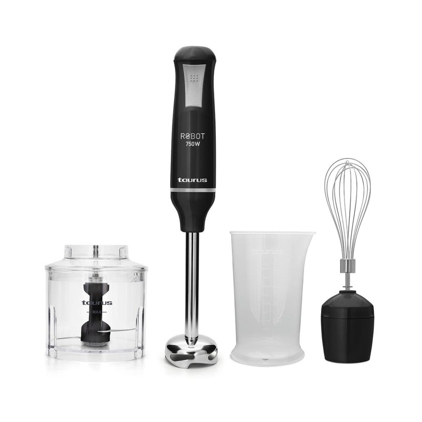 Taurus Batidora de Inmersión Robot 750 Inox Complete, 750W, 1 Velocidad
