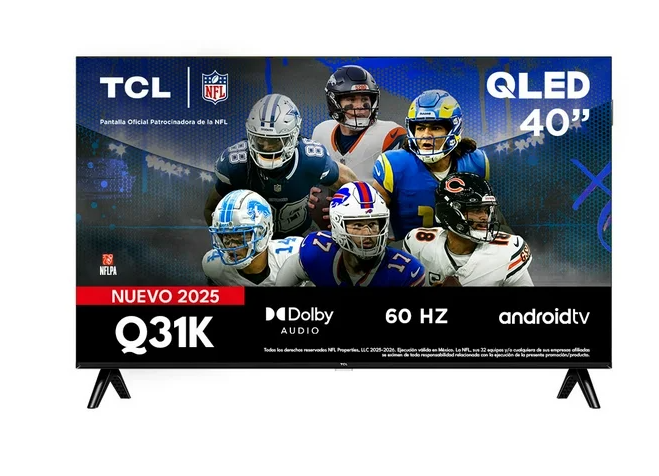 TCL Smart TV QLED 40Q31K 40", Full HD, Negro