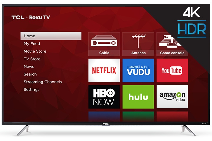 TCL Smart TV LED Roku 65S405 65'', 4K Ultra HD, Negro