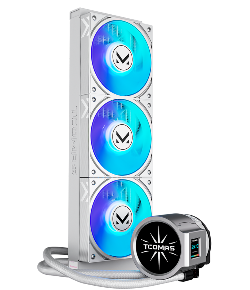 TCOMAS EDGE LX800 360 White / AIO 360mm / Pantalla IPS 2.8" + LCD 1.44" / 3 Ventiladores 120mm ARGB / Intel LGA1851 LGA1700 / AMD AM5 AM4 / Blanco / EDGEN2WH36D