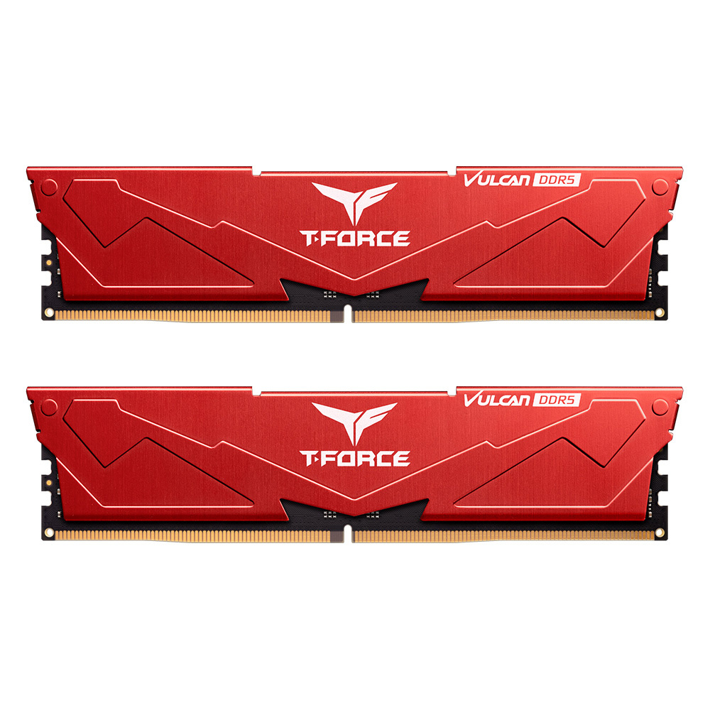 Memoria RAM Team Group Vulcan DDR5, 5600MHz, 16GB, CL36, XMP, Rojo