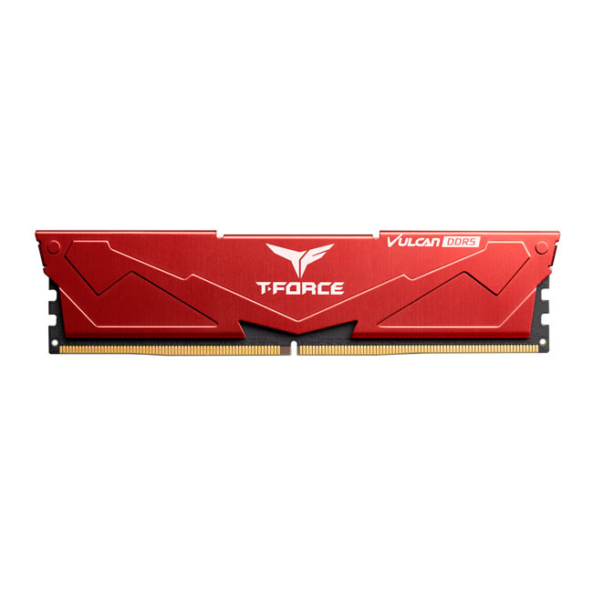 Kit Memoria RAM Team Group T-Force Vulcan DDR5, 5600MHz, 32GB - 2 x 16GB, CL36, XMP, Rojo