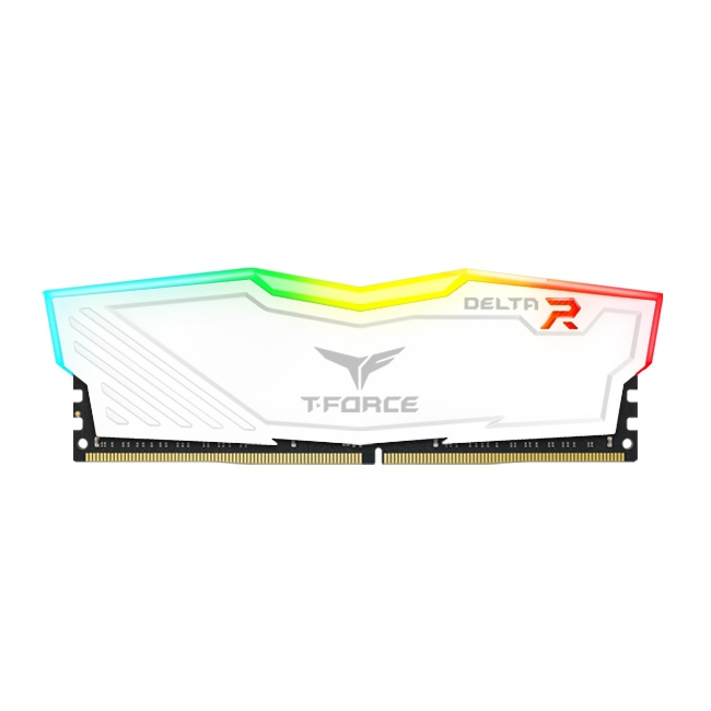 Kit Memoria RAM Team Group T-Force Delta RGB White DDR4, 3200MHz, 16GB (2 x 8GB) Non-ECC, CL16, XMP