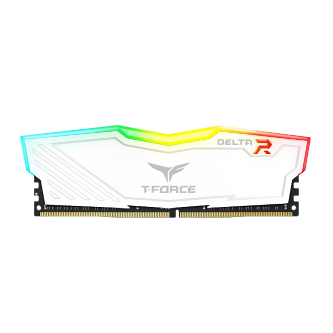 Kit Memoria RAM Team Group T-Force Delta RGB DDR4, 3200MHz, 32GB (2 x 16GB) Non-ECC, CL16, XMP, Blanco