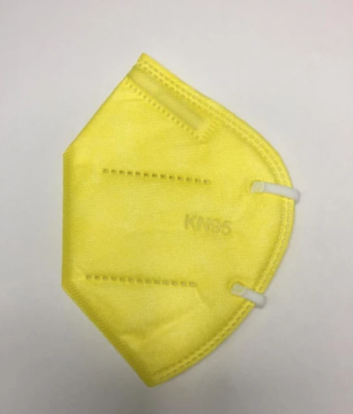Tech House Cubrebocas KN95, Amarillo, 1 Pieza