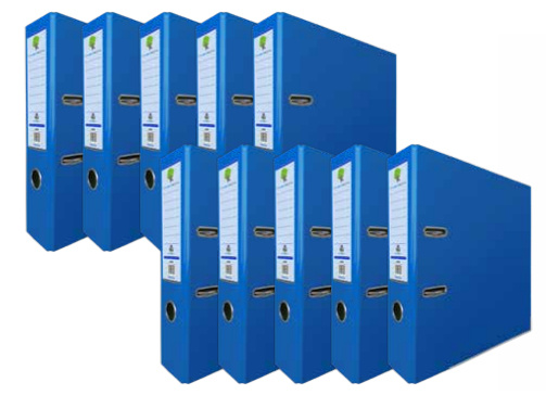 Techmakro Carpeta con Arillo KITCARP10AZ, para 650 Hojas de Tamaño Carta, 10 Piezas