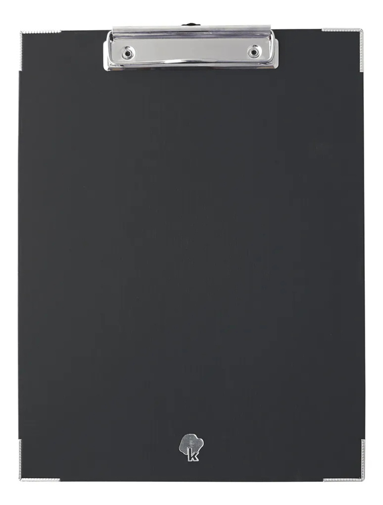 Techmakro Tabla de Cartón/PVC con Agarrapapeles, Tamaño A4, Negro