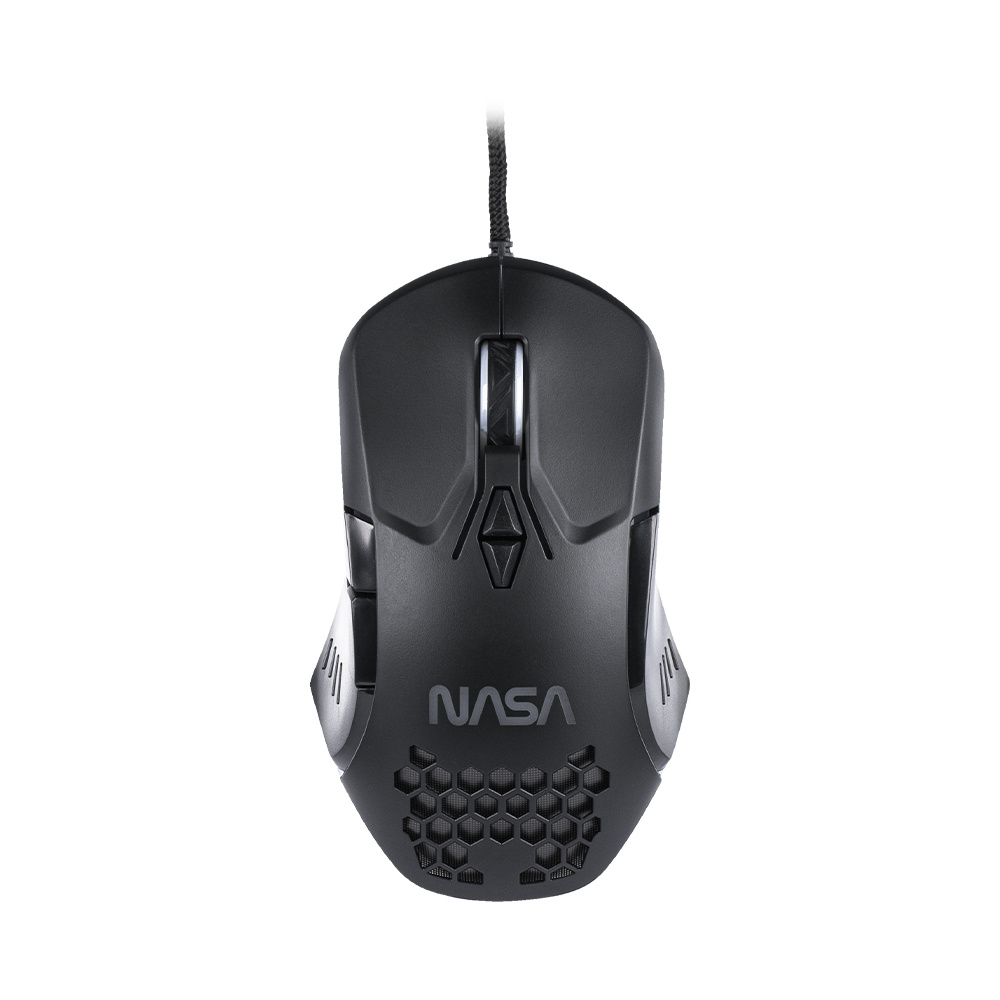 Mouse Gamer TechZone Óptico NASA NS-GM01, Alámbrico, USB, 6000DPI, Negro